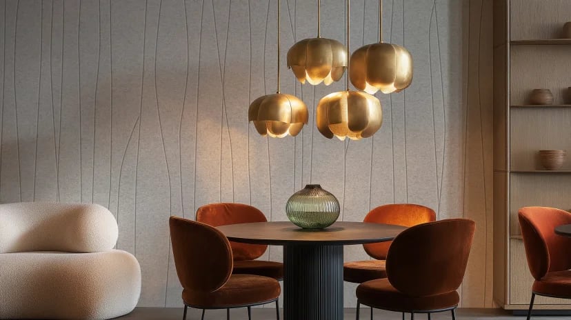 AKOpanel V-Groove wandpanelen in een interieur met warme materialen